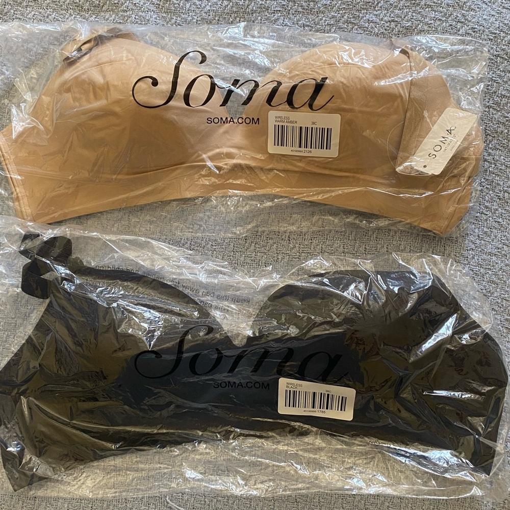 2 Soma Wireless Bras 38C